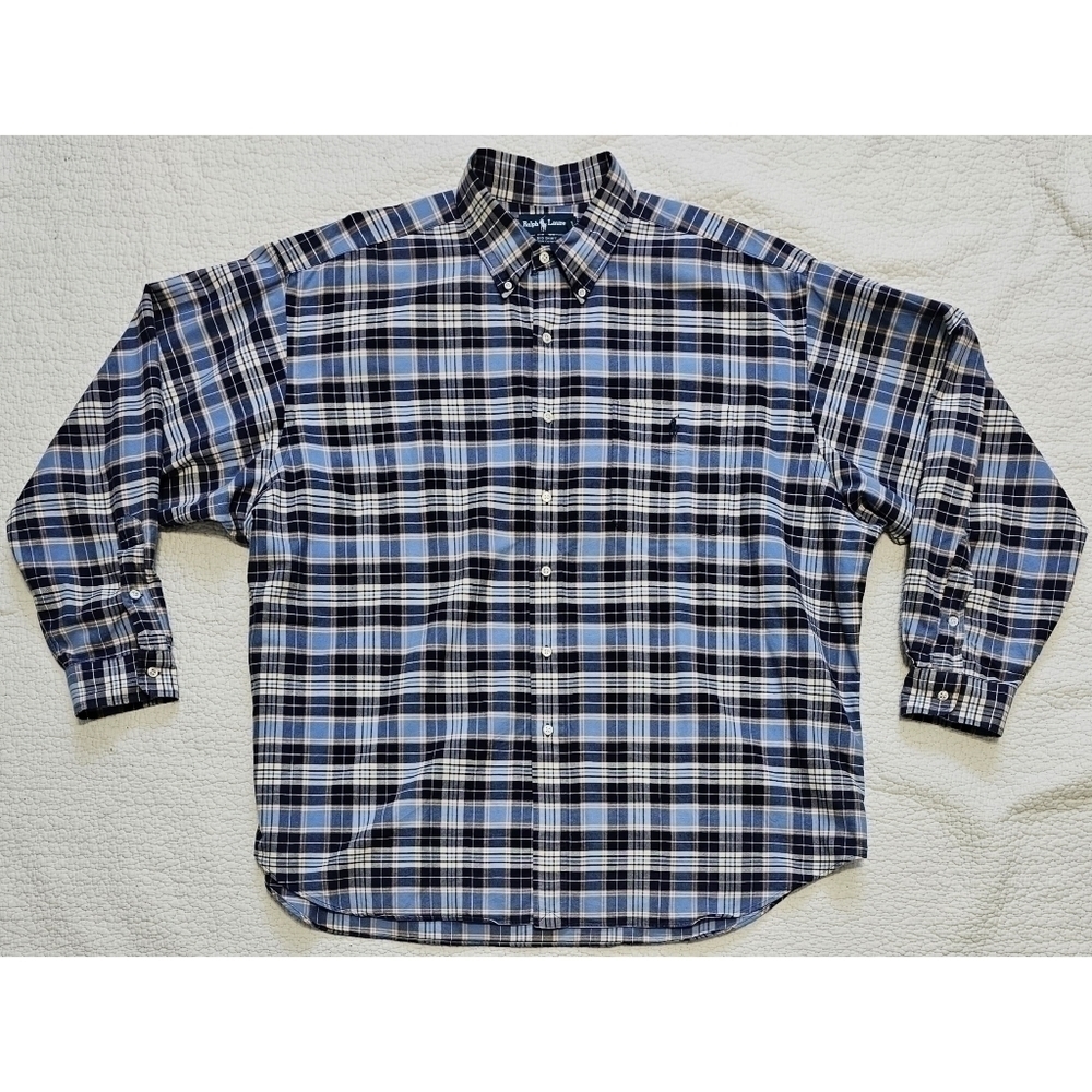 RALPH Lauren Plaid Button Down Big Shirt